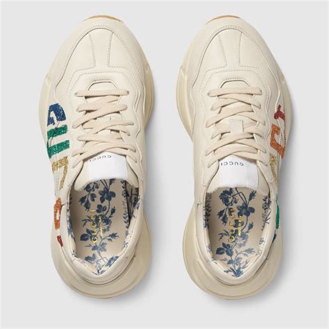 gucci glitter sneakers cheap|gucci rhyton sneakers sale.